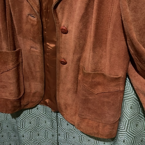 Montgomery ward vintage suede jacket preloved size 17/18 - Picture 4 of 10